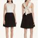 Kate Spade Dresses | Kate Spade Bow Back Mini Fit And Flare Colorblock Dress Black & White Sz 4 | Color: Black/White | Size: 4