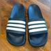 Adidas Shoes | Adidas Adilette Black White Cloudfoam Slides Sandals Men’s Size 11 | Color: Black/White | Size: 11