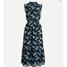 J. Crew Dresses | Bnwt J.Crew Smocked-Waist Midi Dress In Botanical Bees Print, Size Xs | Color: Black/Blue | Size: Xs