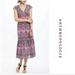 Anthropologie Dresses | Anthropologie Vanessa Virginia Mural Maxi Dress Size 2p. Pink Purple Green Print | Color: Green/Pink | Size: 2p