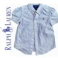 Ralph Lauren Shirts & Tops | Girls Ralph Lauren Short Sleeve Oxford Shirt | Color: Blue/White | Size: 3tg