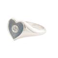 Gucci Jewelry | Gucci Silver/Blue Made In Italy Sterling Silver Enamel Heart Ring | Color: Blue/Silver | Size: Various