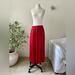 J. Crew Skirts | J.Crew Side-Slit Featherweight Satin Maxi Skirt In Red. Size 6 Item Bd520. | Color: Red | Size: 6