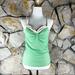 Anthropologie Tops | Anthropologie Eloise Mesh Camisole Celadon | L | Color: Cream/Green | Size: L