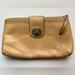 Coach Bags | Coach Tan/Carmel Small 100% Leather Clutch With Brass Clasp | Color: Tan | Size: Os