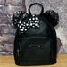 Disney Bags | Disney Licensed Minnie Mouse Black Mini Backpack Purse W/ Sequin Bow & Ears | Color: Black/White | Size: Os