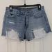 American Eagle Outfitters Shorts | American Eagle Outfitters Vintage Hi-Rise Festival Denim Shorts Cut-Offs, Size 4 | Color: Blue | Size: 4