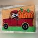 Disney Holiday | Disney Mickey Mouse In Red Truck With Pumpkins | Color: Brown/Red | Size: Os