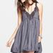 Free People Tops | Free People Breathless Crochet Babydoll Mini Dress | Color: Gray | Size: Sp