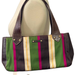 Kate Spade Bags | Kate Spade Ny Striped Purse Handbag Brown Leather Canvas Green Brown Purple Zip | Color: Brown/Green | Size: Os