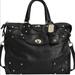 Coach Bags | Coach Large Black Leather Bag | Color: Black | Size: Os