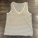 Madewell Tops | Madewell Striped Tank Top | Color: Cream | Size: M