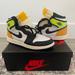 Nike Shoes | Nib Nike Air Jordan 1 High Dunks Youth/Kids Retro Gold Volt Sz 6.5y | Color: Black | Size: 6.5b