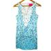 Lilly Pulitzer Dresses | Lilly Pulitzer Size 00 Gabby Stretch Shift Dress Bondi Blue Floral. | Color: White | Size: 00