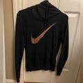 Nike Tops | Black And Gold Nike Hoodie | Color: Black | Size: Xs