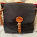 Dooney & Bourke Bags | Dooney & Bourke Black Nylon Flap Backpack - Vacchetta Leather Trim | Color: Black/Red | Size: Os