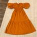 Jessica Simpson Dresses | Jessica Simpson Midi Dress | Color: Brown/Orange | Size: S