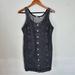 Levi's Dresses | Levi's Tuli Denim Mini Dress Button Up Medium Black Stonewash Grey | Color: Black/Gray | Size: M