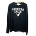 American Eagle Outfitters Shirts | American Eagle Outfitters Mens Size Large Embroidered Logo Eagle Long Sleeve Tee | Color: Black | Size: L