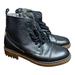 Zara Shoes | Boys Black Zara Combat Boots Sz. Eu 31 (Us 13.5 Little Boy) | Color: Black/Brown | Size: Eu31/Us 13.5 Little Boys