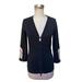 Burberry Tops | Burberry London Zipper Cardigan Jersey Knit Plaid Small Navy Blue | Color: Black/Tan | Size: S