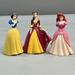 Disney Toys | Disney Princess Figurines Plastic Cake Toppers Figures 2.5" Pre-Owned Lot Of 3 | Color: White | Size: Osg