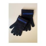Burberry Accessories | Auth. Burberry Kingdom Black/Blue Cashmere Logo Gloves Sz M/L | Color: Black/Blue | Size: Os