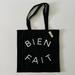 Madewell Bags | Madewell Solid Black The Bien Fait Reusable Canvas Tote Bag | Color: Black/White | Size: Os