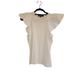 Anthropologie Tops | Anthropologie Sunday In Brooklyn Ribbed Top With Flounce Sleeves Womens Size S N | Color: White | Size: S