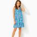 Lilly Pulitzer Dresses | Lilly Pulitzer Malone Mini Dress Ruffle Floral Printed Cotton Swing M New | Color: Blue/Pink | Size: M