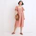 Madewell Dresses | Madewell Linen-Blend Lucie Smocked Midi Dress | Color: Pink | Size: M