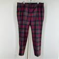 J. Crew Pants & Jumpsuits | J. Crew Cafe Capri Plaid Wool Pants | Color: Green/Red | Size: 10