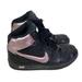 Nike Shoes | Nike Air Women Sz 8.5 Black Pink Metallic Swoosh High Top Athletic Sneaker Shoes | Color: Black/Pink | Size: 8.5