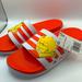 Adidas Shoes | Adidas The Simpson’s Adilette Comfort Swim Natation Slides Women Wide Feet | Color: Orange/White | Size: 8