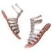 American Eagle Outfitters Shoes | American Eagle Outfitters Silver Metallic Gladiator Sandals | Color: Silver | Size: 5