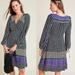 Anthropologie Dresses | Anthropologie Maeve Gianna Geometric Tunic Dress {Oo6} | Color: Blue/Purple | Size: 14