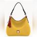 Dooney & Bourke Bags | Auth Dooney Bourke Pebble Grain Twist Strap Hobo Shoulder Bag Mustard Like New | Color: Yellow | Size: Os
