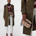 Burberry Bags | Burberry Black Leather Link 1983 Beige Canvas Equestrian Knight Check Belt Bag | Color: Brown/Cream | Size: Os