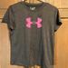 Under Armour Shirts & Tops | Girls Under Armour Short Sleeve Tee | Color: Gray/Pink | Size: Xlg