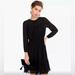 J. Crew Dresses | J Crew Black Dress Poly Sheer Lined Layered Cinch Waist Long Sleeved. Vguc Large | Color: Black | Size: L