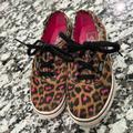 Vans Shoes | Girls Cheetah Tie Vans | Color: Pink | Size: 10.5g