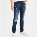 American Eagle Outfitters Jeans | American Eagle Blue Ne(X)T Level Flex Original Taper Distressed Jean Men’s Sz 28 | Color: Blue | Size: 28