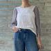 Anthropologie Tops | Anthropologie Lace Blouse Maeve White Grey Long Sleeve Sheer Top Anthro | Color: Gray/White | Size: S