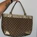 Gucci Bags | Authentic Gucci Gold Trim Canvas Tote Bag | Color: Gold/Tan | Size: Os