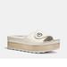 Coach Shoes | Coach Turn Lock Platform Shower Slide Slip On Sandals | Color: Cream/White | Size: 7