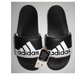Adidas Shoes | Adidas Unisex-Adult Adilette Slide Sandal 7m/8w Black/White/White | Color: Black/White | Size: 7
