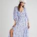 Free People Dresses | Free People 'You're A Jewel' Printed Maxi Dress Size Xl | Color: Purple/White | Size: Xl