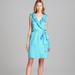 Kate Spade Dresses | Kate Spade Aubrey Gingham Silk Blend V Neck Sleeveless Wrap Mini Dress | Color: Blue/White | Size: 6