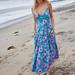 Free People Dresses | New Free People Finer Things Cotton Printed Maxi Dress 492tn | Color: Blue/Purple | Size: Various