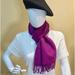 Coach Accessories | 2019 Coach Fuchsia Cashmere Blend Fringe Muffler Scarf | Color: Purple | Size: Os